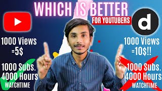 YouTube Vs Dailymotion  Which is Better To Earn Money🤑  Talha Khan [upl. by Mabel]