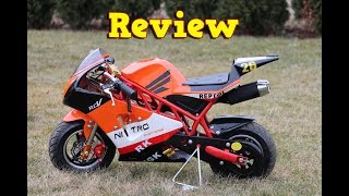 Best Pocket Bike PS50 Rocket Sport  Full Review  Nitro Motors  Mini Moto [upl. by Ettelliw]