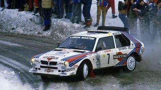 Lancia Delta S4  Rally Montecarlo 1986  with pure engine sounds [upl. by Yorgen]