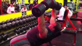 Poundstone 200lb Incline DB chest press [upl. by Eedahs]