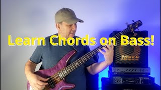 Learning chords on bass  major amp minor  inversions  chord progressions [upl. by Gisella]