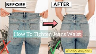 How To Tighten Jeans Waist  Quick SEW  prashadailycrafts  YouTube nomusic copyrightfreemusic [upl. by Bills]