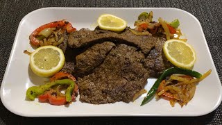 Hilib Buskeeti 😋👌🏾 beef steak recipe Buskeeti [upl. by Ateerys]