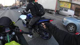 Honda CBR 250 VS Yamaha YZF R25 DRAG [upl. by Gerkman]