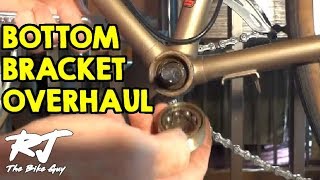 How To Overhaul A Bike Bottom Bracket  RemoveCleanInstall New Bearings [upl. by Schechinger]