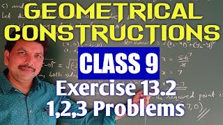 CLASS 9GEOMETRICAL CONSTRUCTIONSEXERCISE 132123 PROBLEMS [upl. by Osmen151]