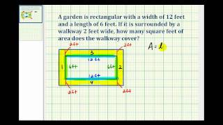 Ex Determine the Area of a Walkway Around a Rectangle [upl. by Irby689]