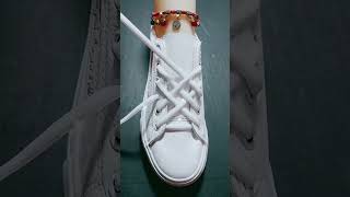 shoes lace styles 4 holes  Tie your shoes  Shoelacing styles shoes shoelaces shoelacing [upl. by Laekim703]