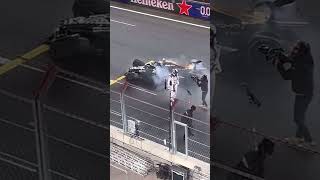 F1 movie crash scene at Las Vegas Grand Prix bradpitt f1 formula1 lasvegasgp [upl. by Glynas222]