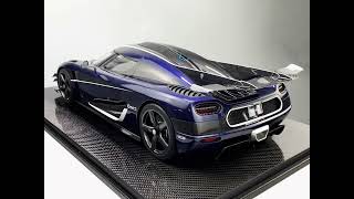 Frontiart 18 Koenigsegg ONE1 full open carbon blue [upl. by Aciram]