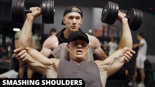 EPIC SHOULDER WORKOUT WITH ZAC AYNSLEY [upl. by Nayrda]