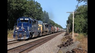 4K Pan Am SD402 3403 Leads the CP Empty Grain Train 82619 [upl. by Alaehcim357]