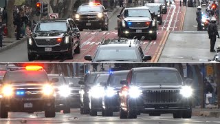 Chinese President Xi vs US President Bidens motorcades in San Francisco 🇨🇳 🇺🇸 [upl. by Annayd707]