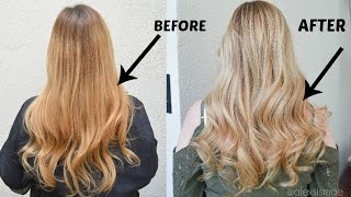 How to Neutralize Brassy Hair to a Gorgeous Blonde [upl. by Arrej]