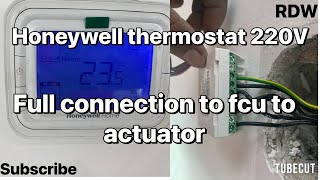 Honeywell thermostat 220v Fcu full wiringshotsytshortsrajudubaiwala [upl. by Akemrehs]