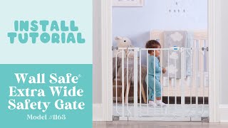 Wall Safe® Extra Wide Safety Gate  Install Tutorial [upl. by Jandel]