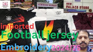 imported Football jersey with embroidery 202425  Sarojini Nagar Market shop 16 Delhi best price [upl. by Mahoney]