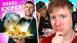 SIDEMEN TRY EXPENSIVE VS CHEAP FOOD REACTION [upl. by Melton106]