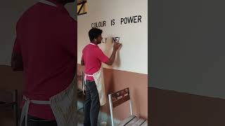 Colour is power oilpainting wallpainting calligraphy [upl. by Socram]