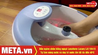 Test bồn ngâm chân hồng ngoại Lanaform Luxury LA110415 tự làm nóng nước và điều chỉnh nhiệt độ [upl. by Llyrat]