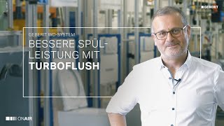 Bessere Spülleistung mit TurboFlush  Geberit WCSystem [upl. by Aicercal]