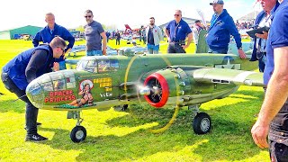 WORLDS LARGEST B25 MITCHELL RC MODEL 148KG SCALE WW2 APACHE PRINCESS 2x 400 CC MOKI RADIAL MOTORS [upl. by Fantasia531]