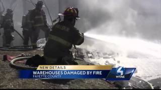 Warehouse collapses after Fayette County fire [upl. by Gran702]