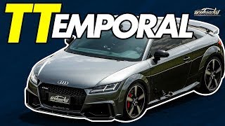 Audi TT RS fuçado de 510 cv vira mais rápido que o R8 V10 Volta Rápida c Rubinho 173  Acelerados [upl. by Cedell]