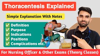 Thoracentesis Procedure in Hindi  Purpose Indications Positions amp Complications of Thoracentesis [upl. by Alleunamme654]