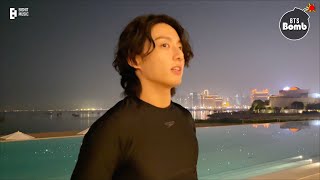 BANGTAN BOMB Jung Kook Unwinds in Qatar  BTS 방탄소년단 [upl. by Oirifrop]