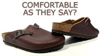 2023 Birkenstock Boston Clog Horween Brown Review  Comfortable As They Say [upl. by Haroppizt]