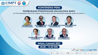 KONFERENSI PERS PEMBUKAAN PENERIMAAN MAHASISWA BARU 2022 [upl. by Lsil]