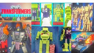 Transformers Hasbro pulse 1027 Devastator Scrapper Bonecrusher Megatronus reveals in hand discussion [upl. by Enerol986]