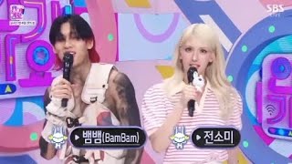 Somi and BamBam Inkigayo interview with English subtitles  Inkigayo interview with eng subs [upl. by Akinit]