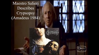 MAESTRO SALIERI DESCRIBES CRYPTOPSYS MUSIC AMADEUS 1984 SCENE PARODY [upl. by Aryahay]