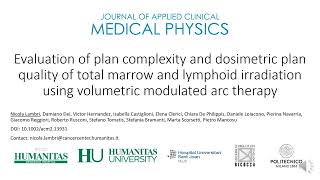 VIDEO ABSTRACT Evaluation of plan complexity and dosimetric plan quality of TMLI using VMAT [upl. by Adlay983]