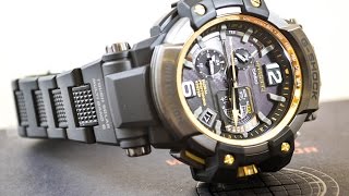 Casio GSHOCK GRAVITYMASTER GPW1000FC1A9 REVIEW  How To Set Time  LIGHT DISPLAY [upl. by Ilyk]