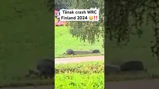 CRASH Ott Tänak WRC Finland 2024 crew OK video Jari Jarvinen rally rallye [upl. by Ayrolg]