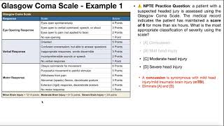 Glasgow Coma Scale EXPLAINED  2 Example Questions [upl. by Ahsilet636]