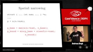 CONFidence 2014 Preventing violation of memory safety in CC software  Andreas Bogk [upl. by Odragde]