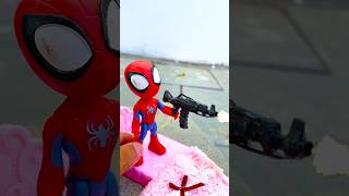 Baby Spiderman vs Venom Monster  Marvel Toys spiderman marvaltoys superman [upl. by Chrissie429]