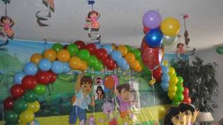 My daughter 3rd bithday party  Dora amp Diego theme birthday party decoration ideas [upl. by Eatnoled539]