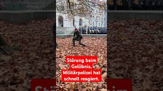 Störung beim Gelöbnis Militärpolizei hat schnell reagiert gelöbnis hannover [upl. by Hairem]