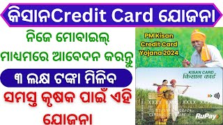 Kisan credit card online apply 2024 I କିସାନ କ୍ରେଡିଟ କାର୍ଡ କେମିତି ଆବେଦନ କରିବେ I [upl. by Ahseinet]