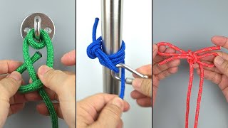 How To Tie Round Turn amp Two Half Hitches Shoelace Knot Tensionless Hitch [upl. by Akerboom]