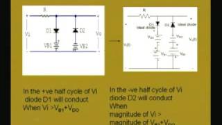 Module  1 Lecture  6 Clipping and Clamping Circuits [upl. by Aieken]