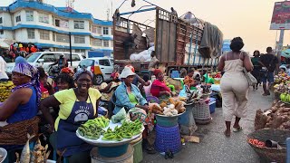 4K HOLIDAYS IN BIGGEST AFRICAN NIGHT MARKET GHANA MAKOLA ACCRA [upl. by Nosnhoj]