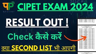 CIPET ADMISSION TEST 2024 Result Out  How to check Result  2nd List kab [upl. by Ayet]