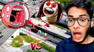 TRAIN EATER MONSTER vs CURSED Thomas The Train in REAL LIFE [upl. by Eilsew]