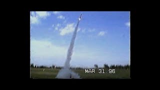 Aerobee model rocket launch on an F motor [upl. by Llecrep]